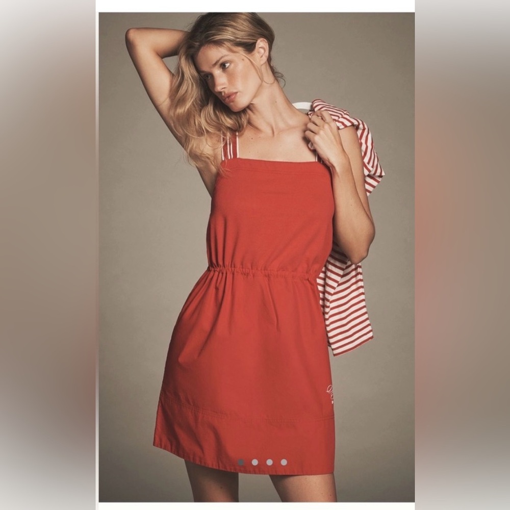 Anthropologie Red Mini Sundress